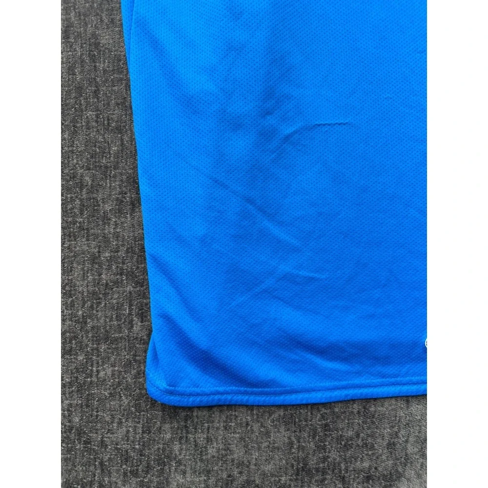 Adidas Aeroready Performance T Shirt Mens Small Blue Mesh Logo Athletic Workout